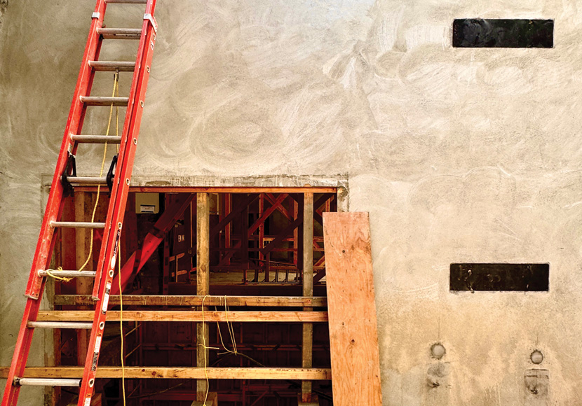University Branch interior north wall